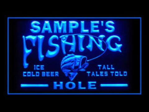 Custom Name Fishing Hole LED Neon Sign